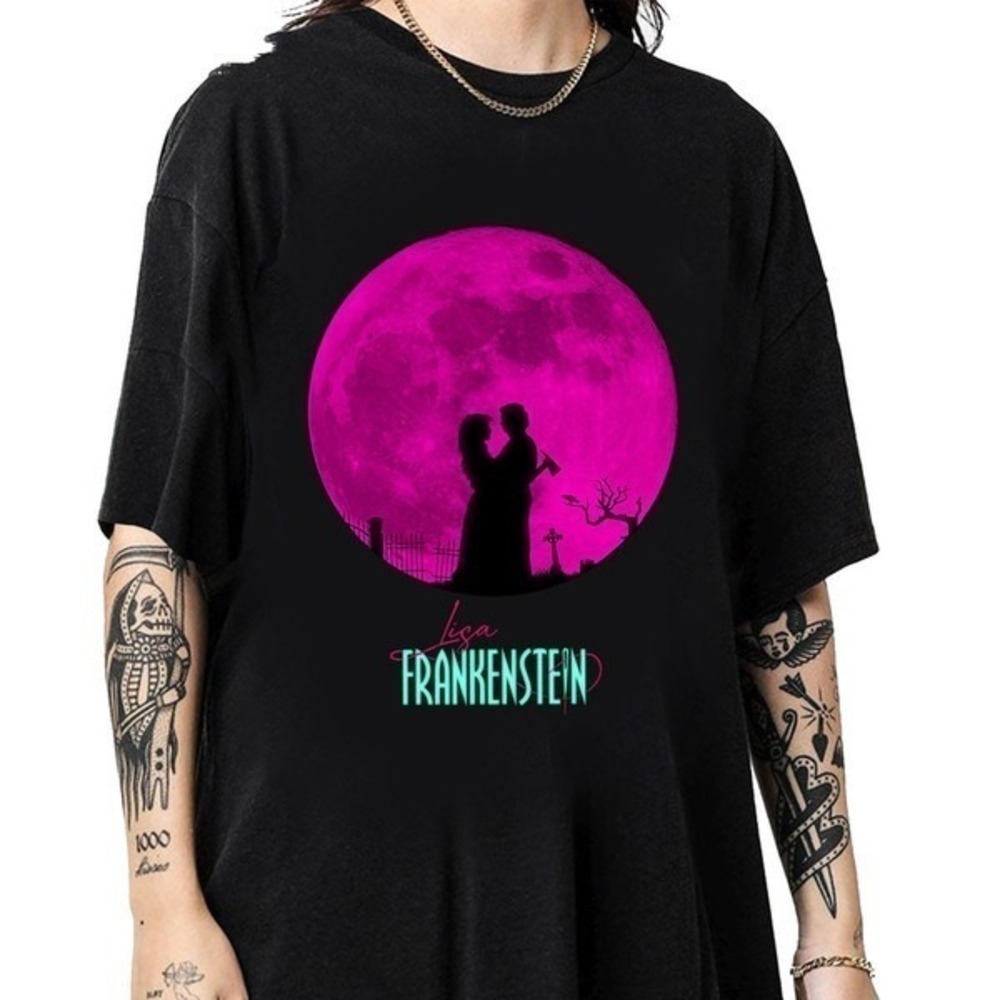 Lisa Frankenstein Movie Shirt Cole Sprouse Kathryn Newton Graphic Tee Retro Fan